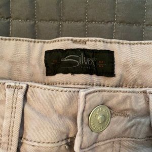 Lavender Silver brand crop jeans